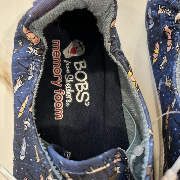 VGUC Bobs from Sketchers memory foam Beach Bingo Puddle Pals cats & dogs print - Picture 5 of 10